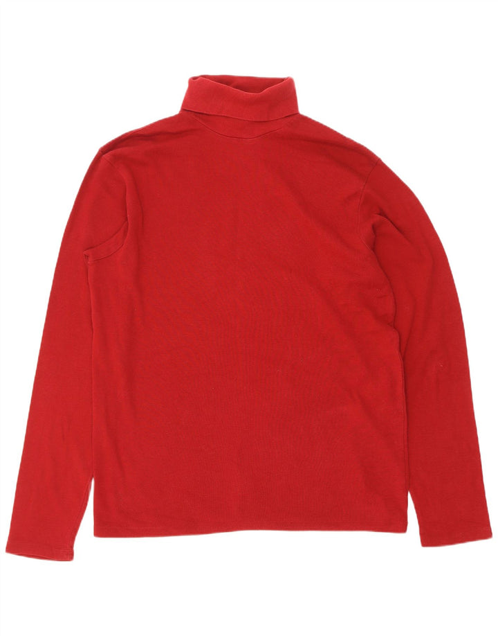Gap Mens Roll Neck Jumper Sweater Large Red Cotton