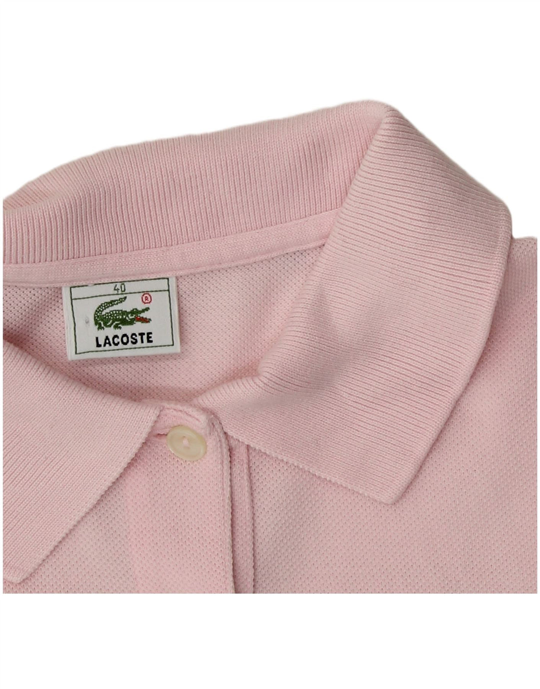 Lacoste Womens Polo Shirt Size 40 Medium Pink Cotton