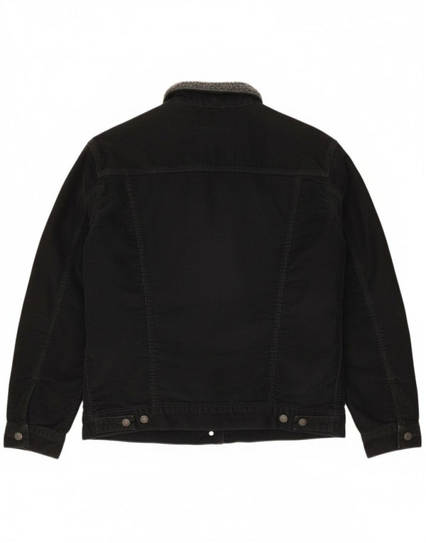 Levi's Mens Sherpa Corduroy Jacket UK 40 Large Black Cotton