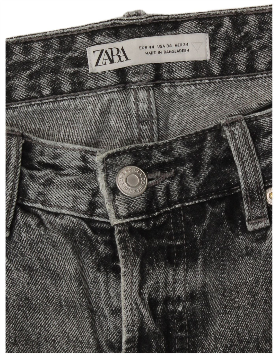 Zara Mens Slim Jeans EU 44 Large W34 L27 Grey