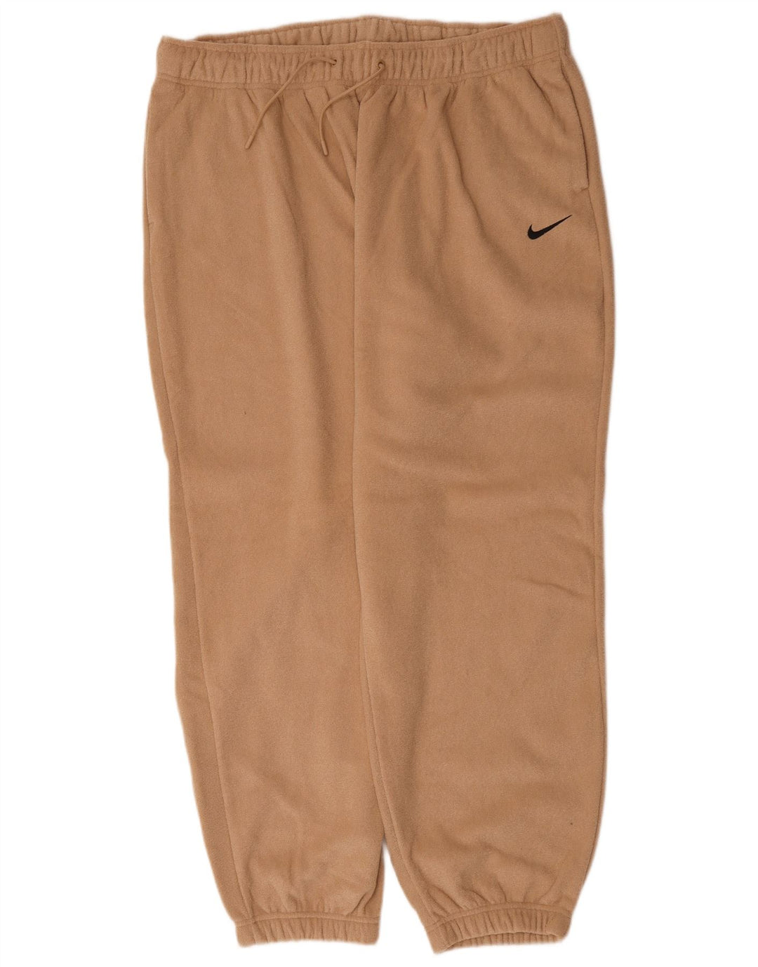 Nike Mens Velour Tracksuit Trousers Joggers XL Beige Polyester