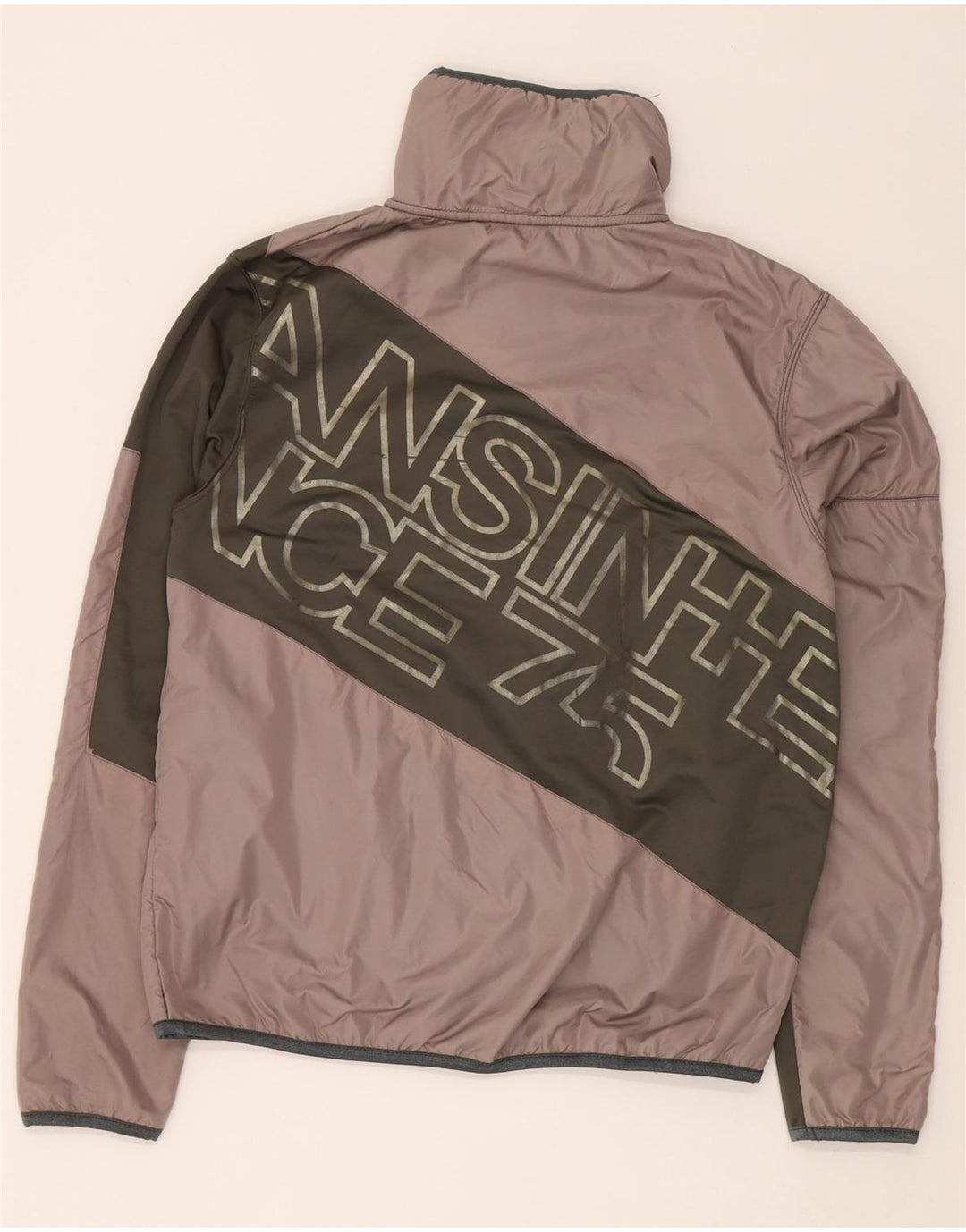 JACK & JONES Mens Graphic Tracksuit Top Jacket Medium Grey Colourblock Vintage Jack & Jones and Second-Hand Jack & Jones from Messina Hembry 