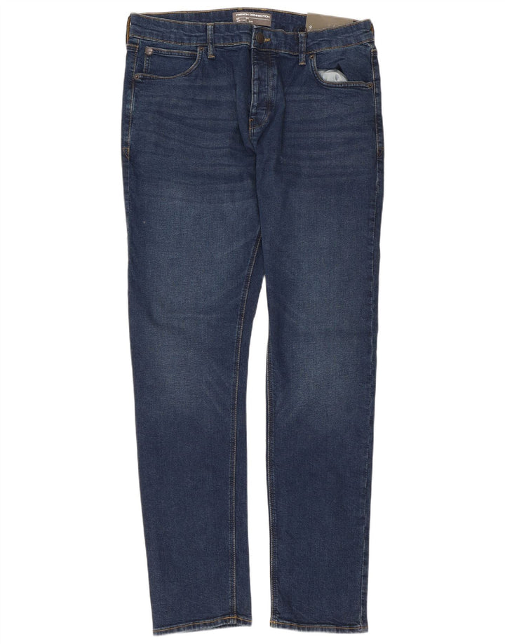 French Connection Mens Slim Jeans W36 L34 Blue Cotton