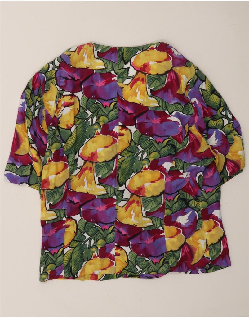 MARINA RINALDI Womens Shirt Blouse Size 19 Small Multicoloured Floral Vintage Marina Rinaldi and Second-Hand Marina Rinaldi from Messina Hembry 