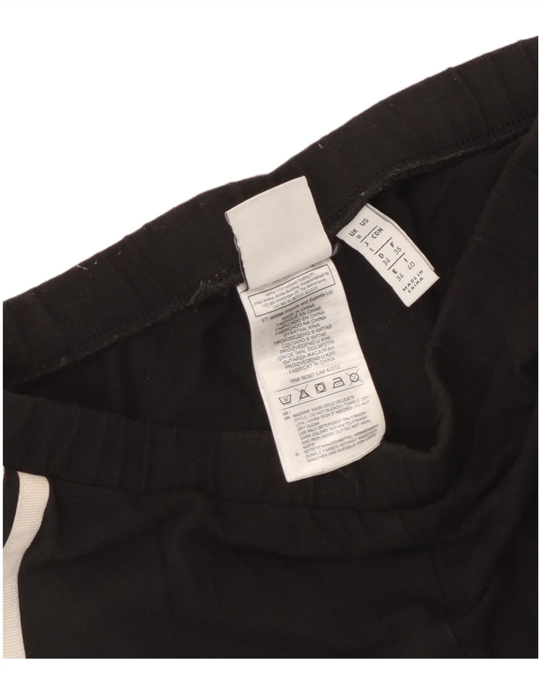 Adidas Womens Leggings UK 8 Small Black Cotton