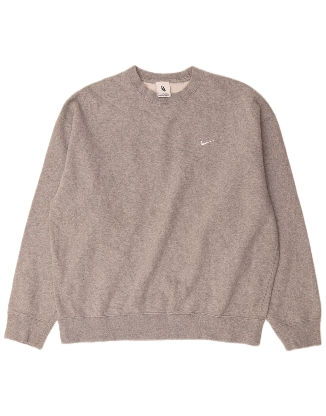 Nike Mens Sweatshirt Jumper Large Grey Cotton