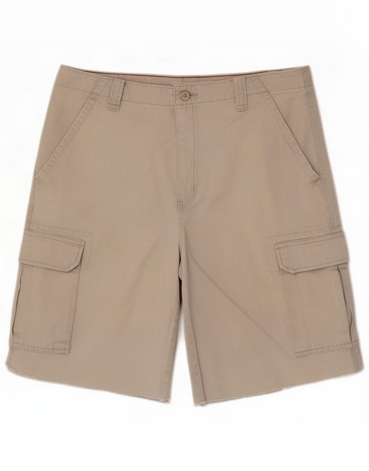 Mossimo Mens Cargo Shorts Medium W32 Beige Cotton
