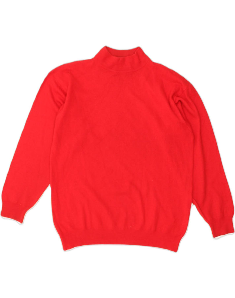 VINTAGE Womens Turtle Neck Jumper Sweater UK 14 Medium Red | Vintage Vintage | Thrift | Second-Hand Vintage | Used Clothing | Messina Hembry 