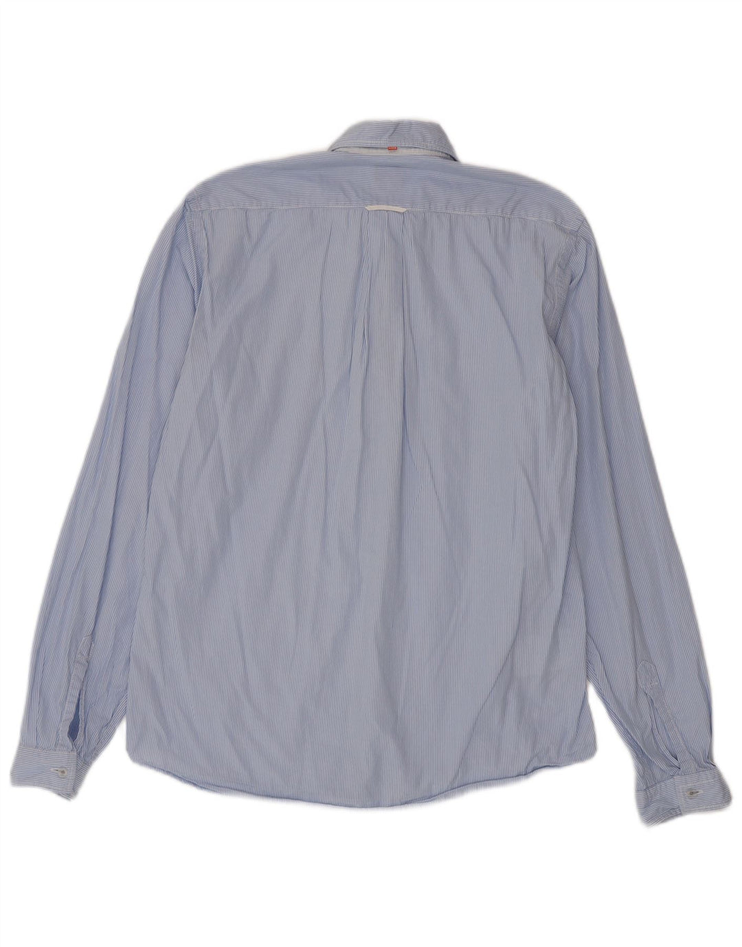 Hugo Boss Mens Shirt Medium Blue Pinstripe Cotton