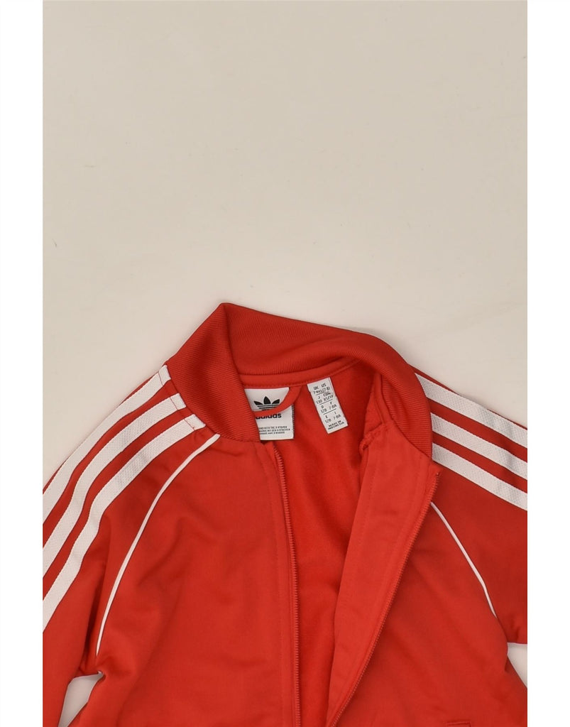 ADIDAS Girls Tracksuit Top Jacket 7-8 Years  Red Polyester | Vintage Adidas | Thrift | Second-Hand Adidas | Used Clothing | Messina Hembry 