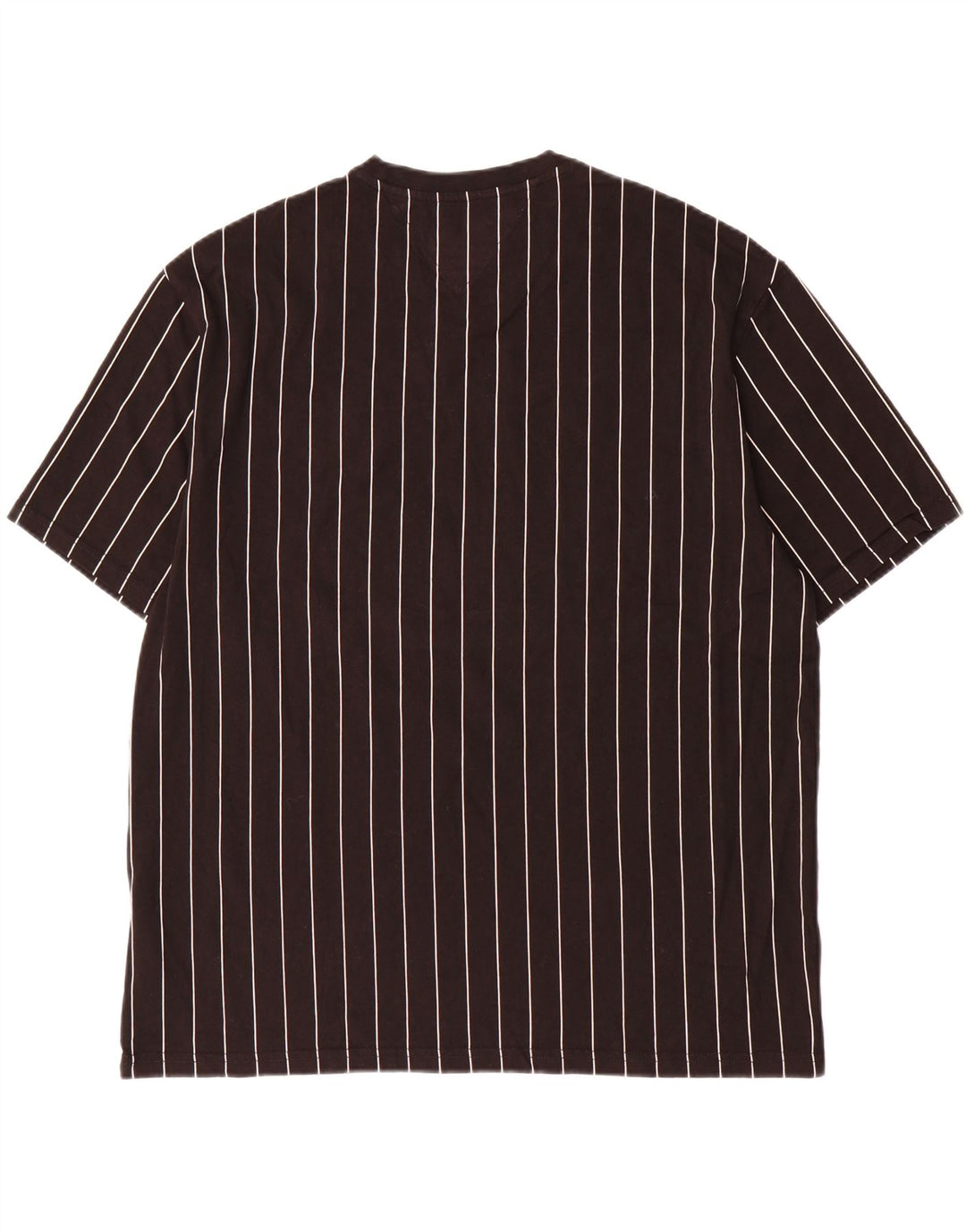 Tommy Hilfiger Mens Graphic T-Shirt Top Medium Black Striped Cotton