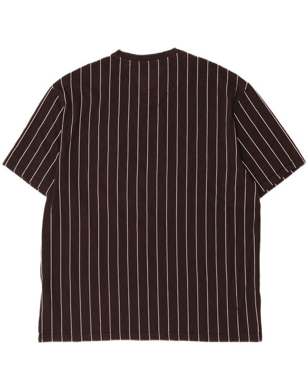 Tommy Hilfiger Mens Graphic T-Shirt Top Medium Black Striped Cotton