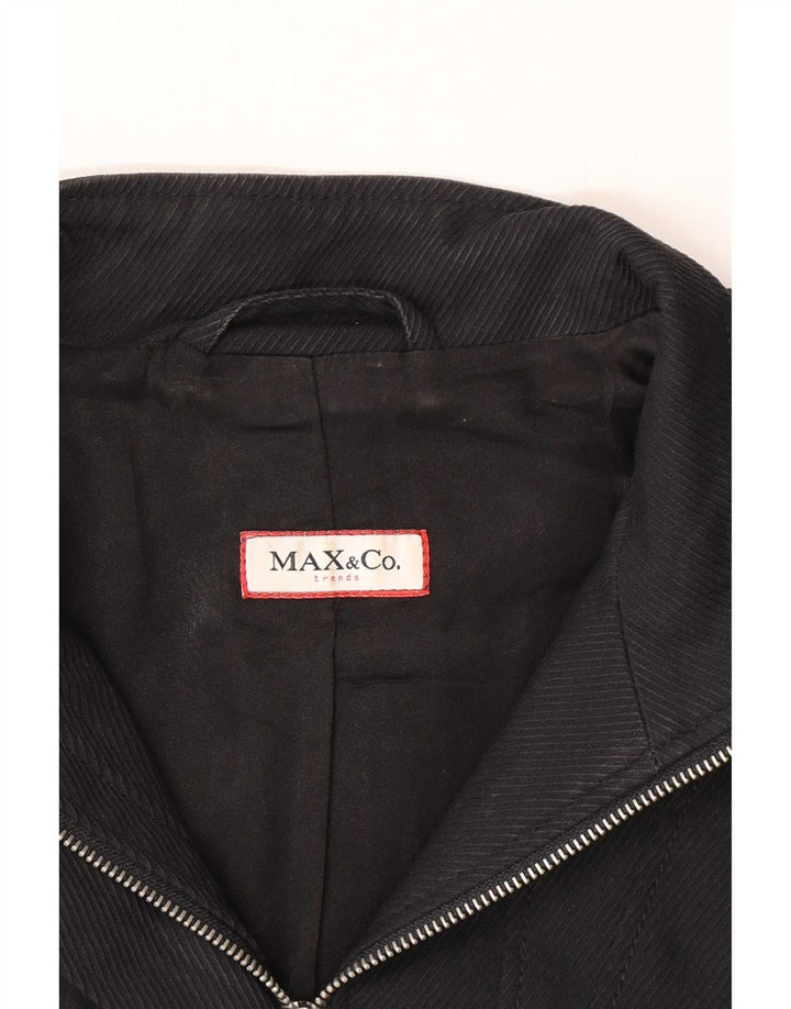 Max & Co. Womens Blazer Jacket UK 10 Small Black Cotton