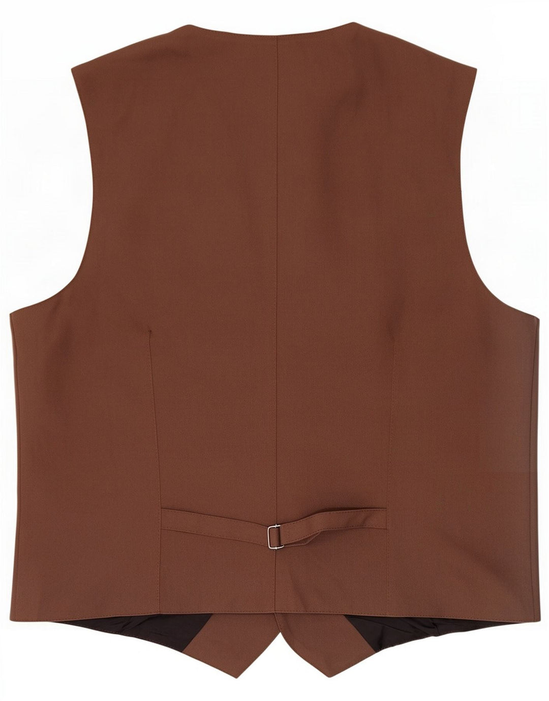 Vintage Mens Waistcoat Large Brown Polyester