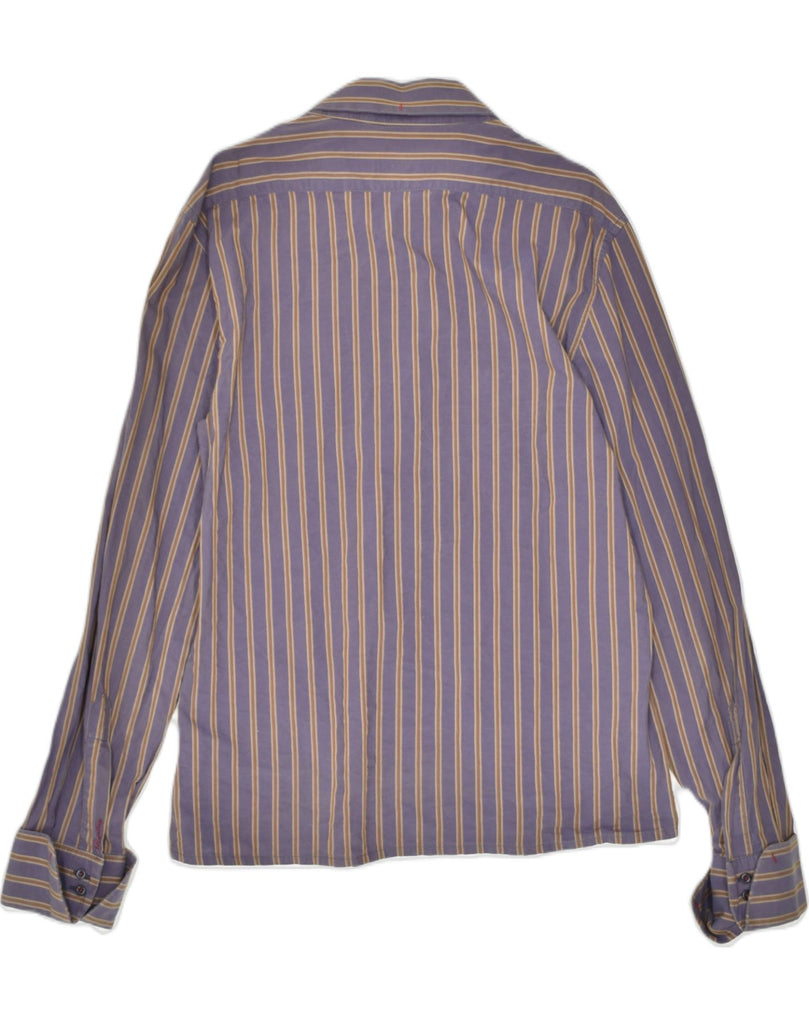 REPLAY Mens Shirt UK 14 Large Purple Striped Cotton | Vintage Replay | Thrift | Second-Hand Replay | Used Clothing | Messina Hembry 