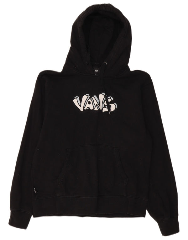 VANS Mens Graphic Hoodie Jumper XS Black Cotton