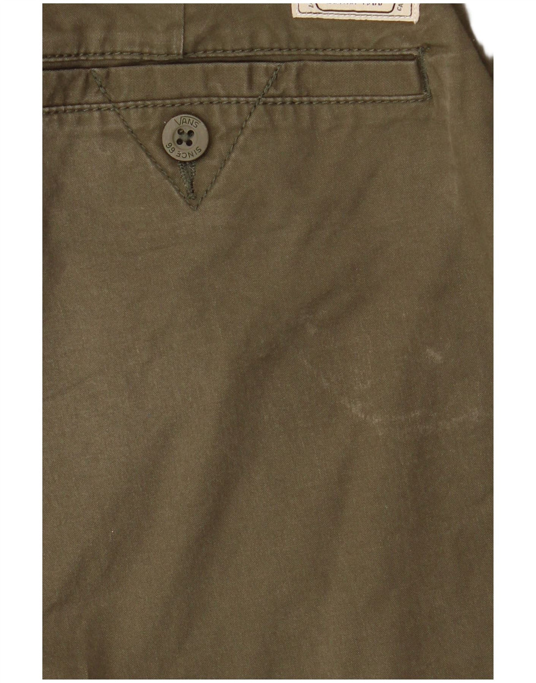 VANS Womens Slim Chino Trousers W30 L32 Khaki Cotton