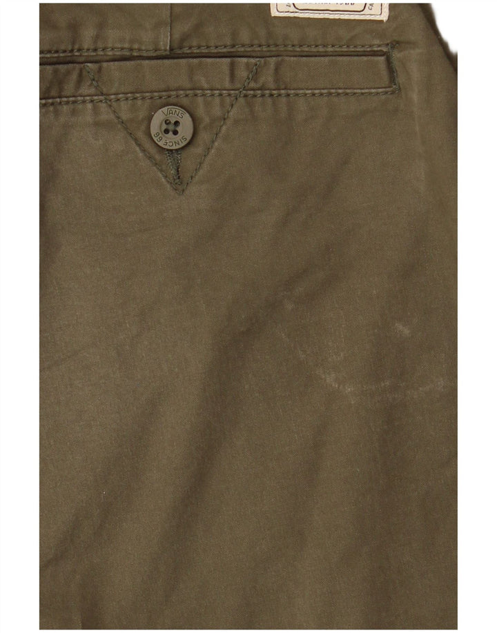 VANS Womens Slim Chino Trousers W30 L32 Khaki Cotton