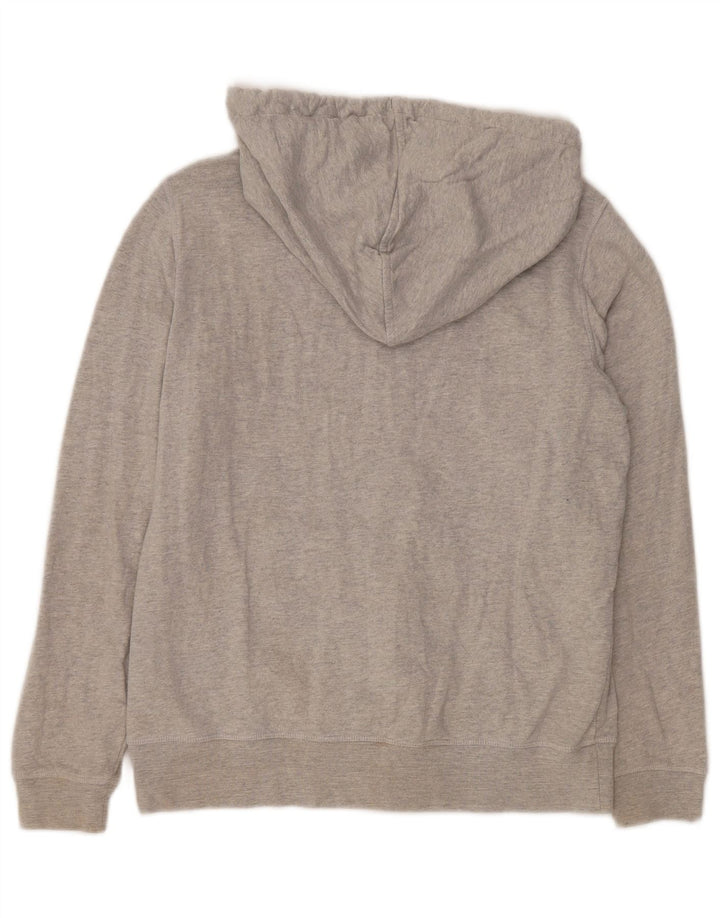 Marks & Spencer Womens Oversized Zip Hoodie Sweater UK 10 Small Grey Cotton