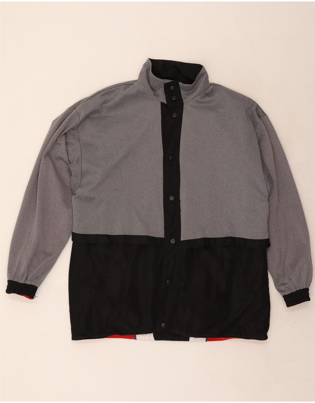 Fila Mens Graphic Reversible Tracksuit Top Jacket Medium Red Colourblock