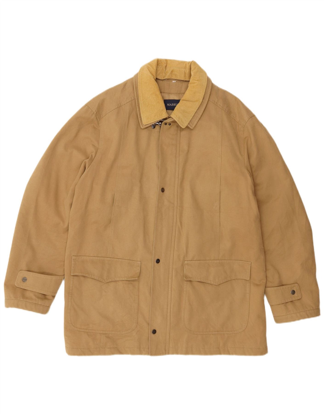 Mabrun Mens Windbreaker Jacket IT 52 XL Beige Cotton