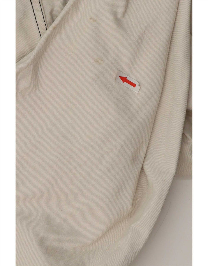 Vintage Mens Straight Cargo Trousers Small W29 L28 White Cotton