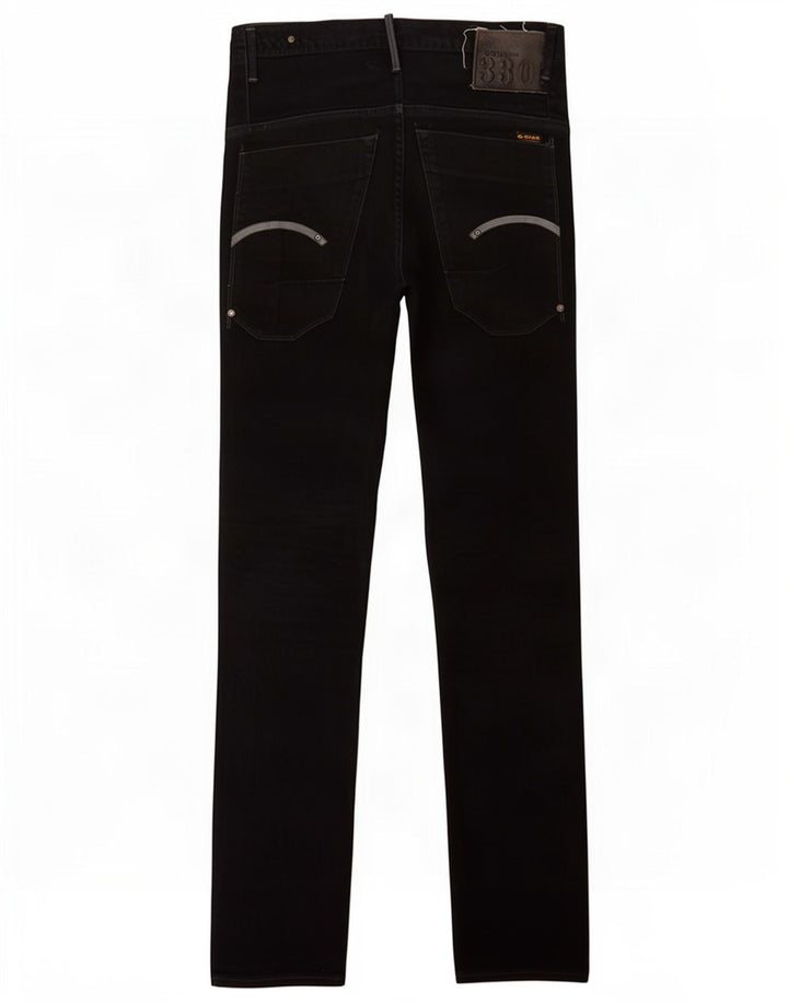 G-Star Mens Structor Slim Jeans W29 L34 Black Cotton