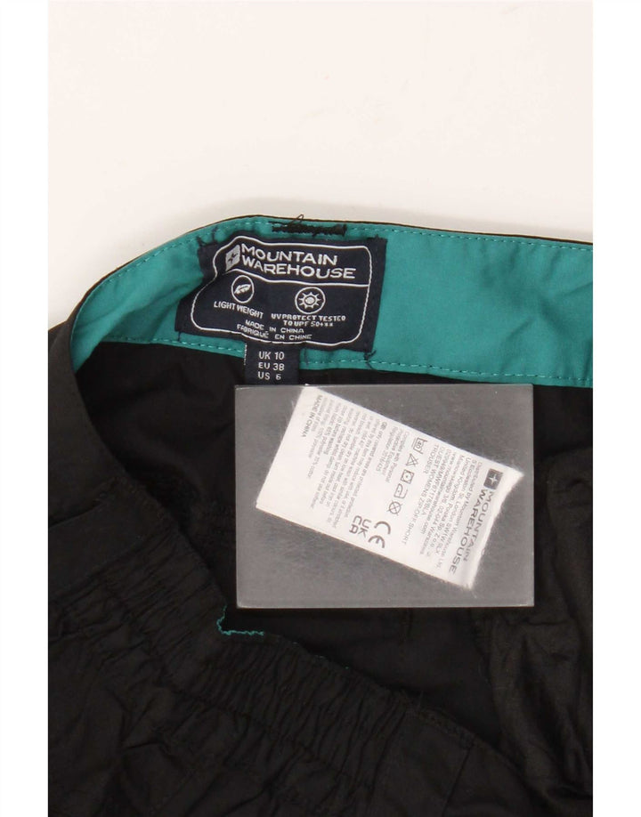 Mountain Warehouse Womens Chino Shorts UK 10 Small W28 Black Polyester