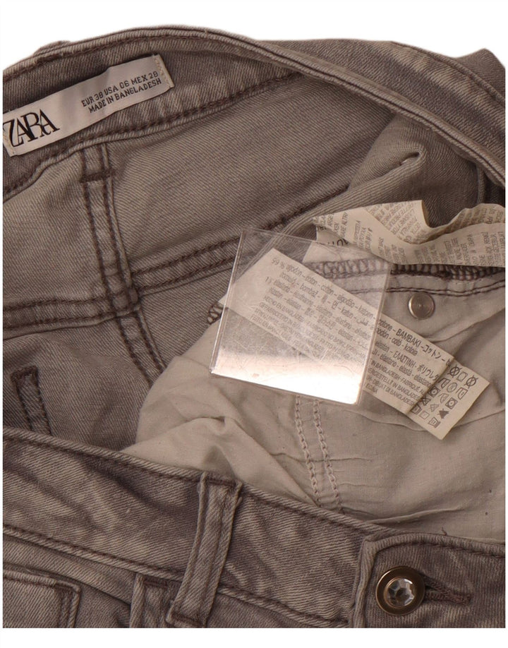 ZARA Womens Skinny Jeans EU 38 Small W28 L27 Grey Cotton