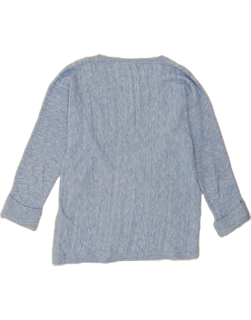 MASSIMO DUTTI Womens Boat Neck Jumper Sweater UK 6 XS Blue Cotton Vintage Massimo Dutti and Second-Hand Massimo Dutti from Messina Hembry 