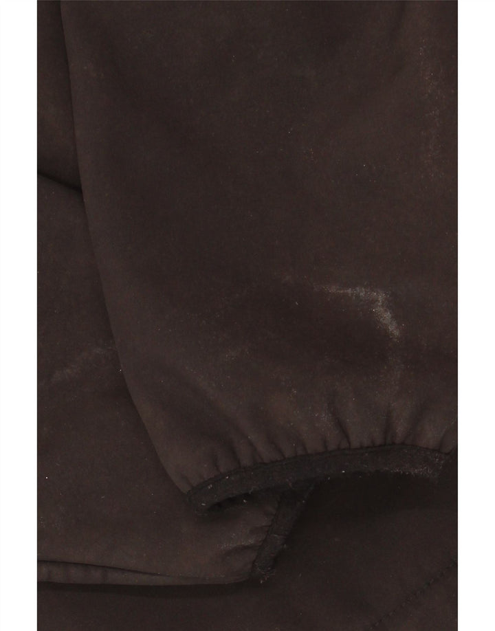 NAUTICA Mens Zip Neck Hoodie Jumper Medium Black Polyester