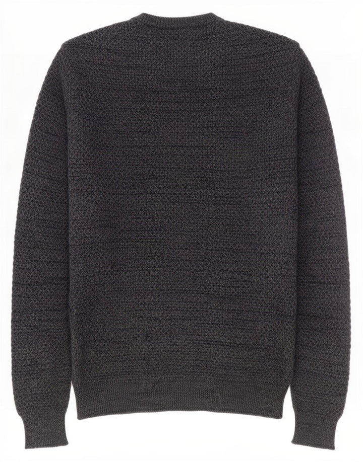 Marks & Spencer Mens Crew Neck Jumper Sweater Medium Grey Cotton