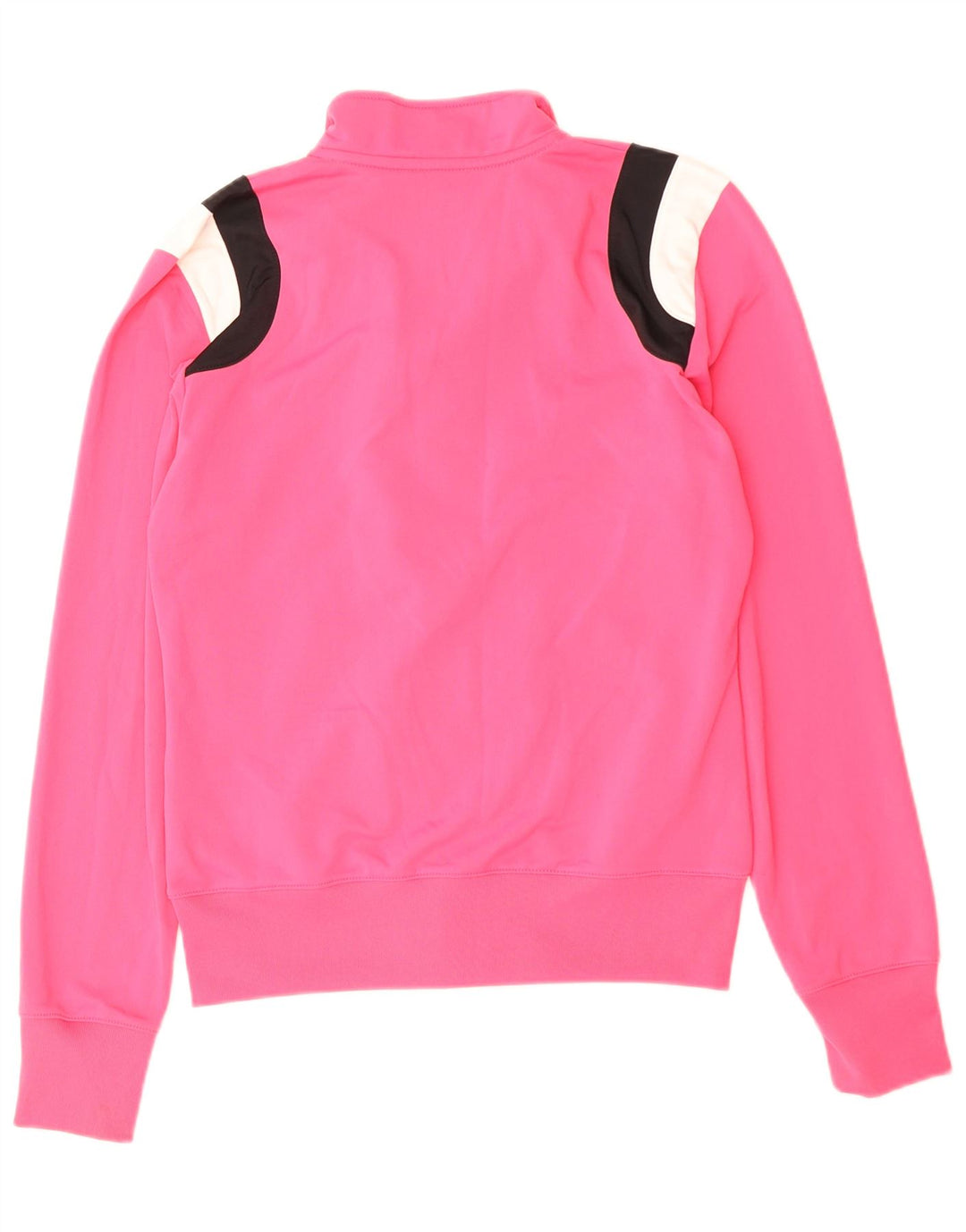 NIKE Womens Tracksuit Top Jacket UK 12 Medium Pink Colourblock Polyester