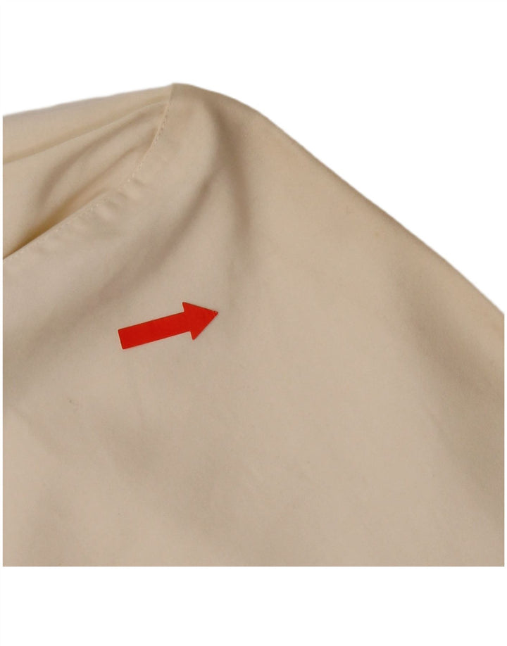 Trussardi Womens Shirt UK 10 Small Beige Cotton