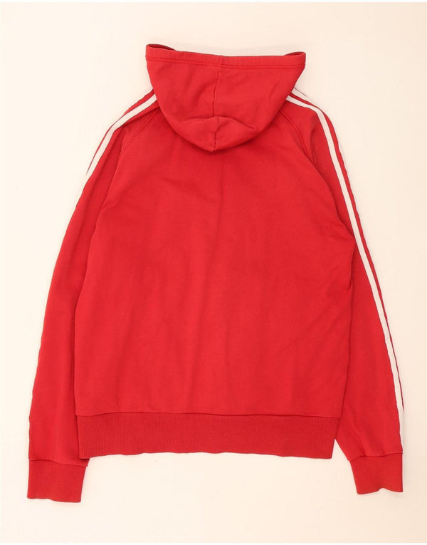 Adidas Mens Zip Hoodie Sweater XL Red Cotton