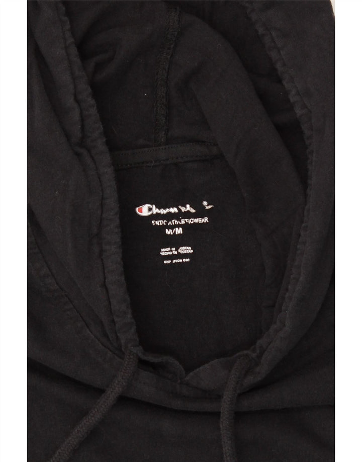 CHAMPION Mens Hooded Top Long Sleeve Medium Black Cotton Vintage Champion and Second-Hand Champion from Messina Hembry 
