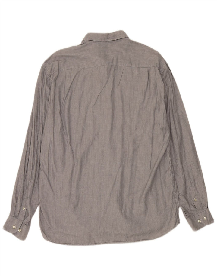 Massimo Dutti Mens Shirt Size 44 XL Grey Cotton