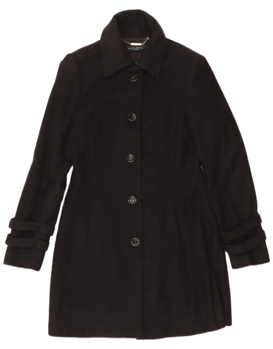 Guess By Marciano Womens Overcoat IT 44 Medium Black
