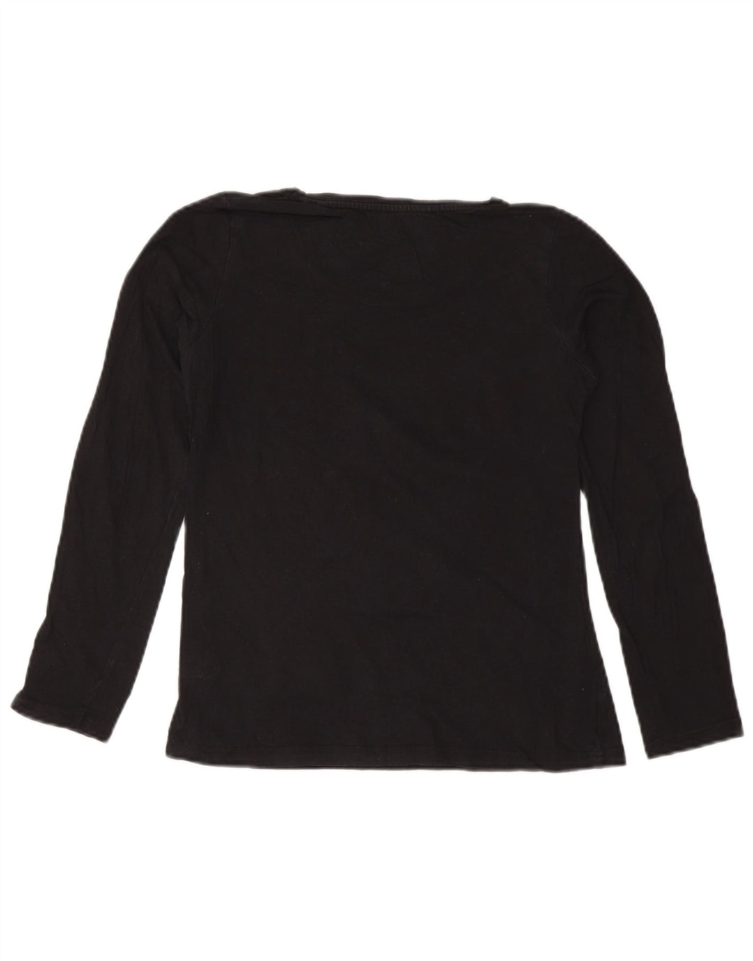 Lotto Womens Top Long Sleeve US 4 Small Black Cotton