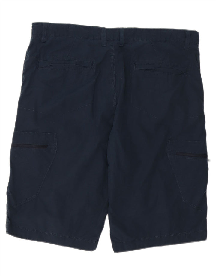 MARKS & SPENCER Mens Cargo Shorts W36 Large Navy Blue Polyester