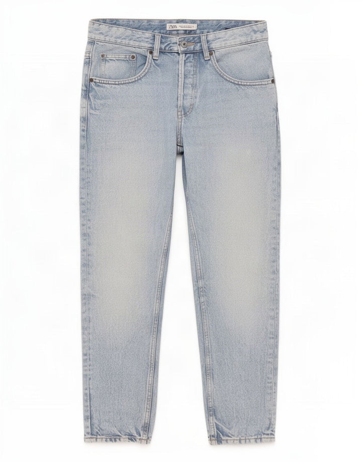 Zara Mens Slim Cropped Jeans EU 40 Medium W31 L26 Blue