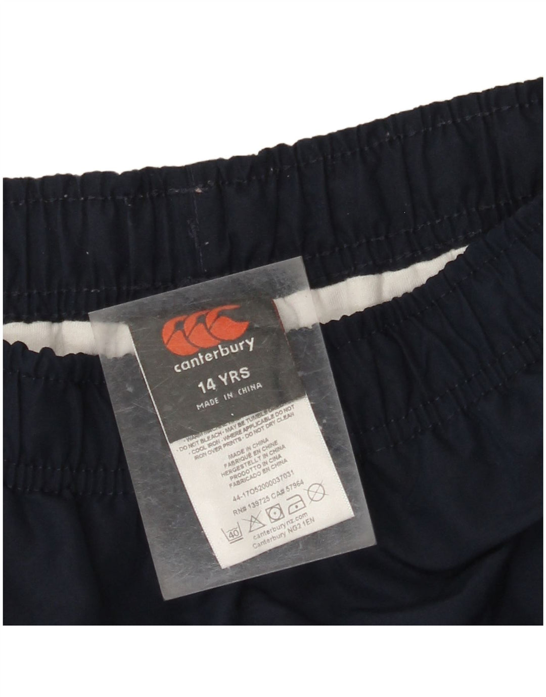 CANTERBURY Girls Graphic Windbreaker Trousers 13-14 Years Navy Blue