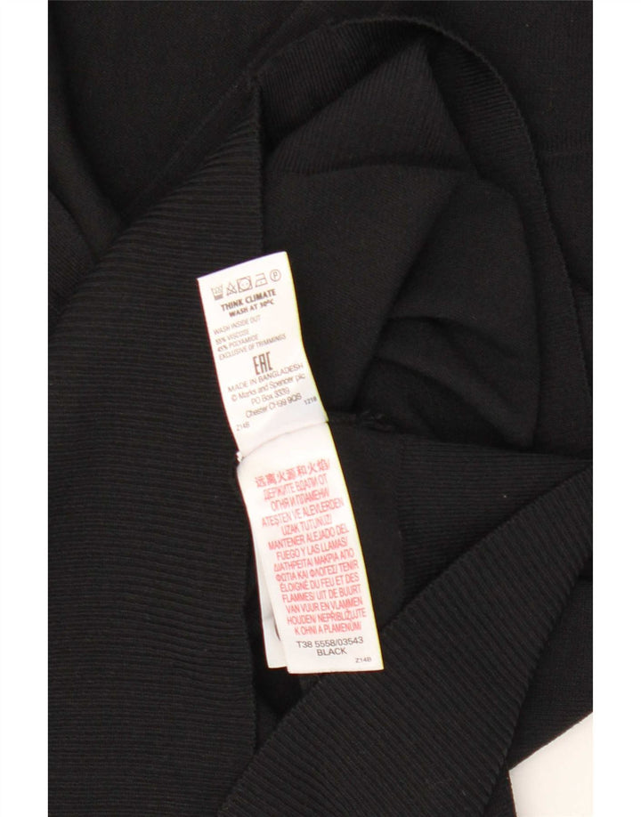 Marks & Spencer Womens Crop Oversized Cardigan Sweater UK 8 Small Black