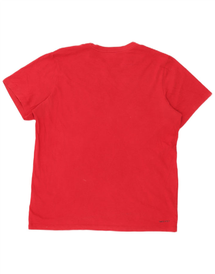 Jordan Mens T-Shirt Top Large Red Cotton