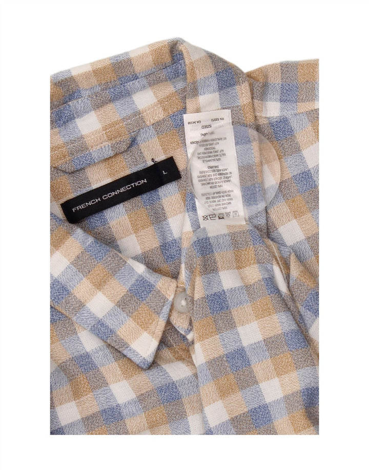 French Connection Mens Shirt Large Multicoloured Check Cotton