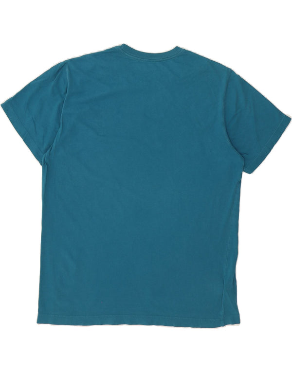 EDDIE BAUER Mens T-Shirt Top Large Blue Cotton