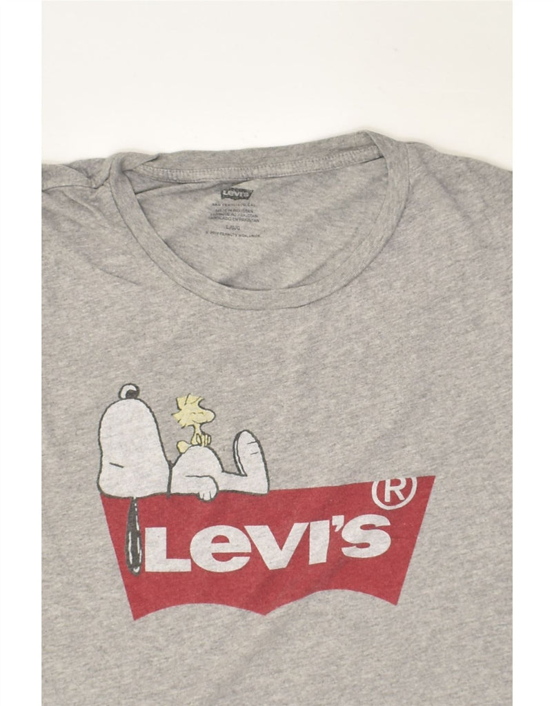 LEVI'S Womens Graphic T-Shirt Top UK 16 Large Grey | Vintage Levi's | Thrift | Second-Hand Levi's | Used Clothing | Messina Hembry 