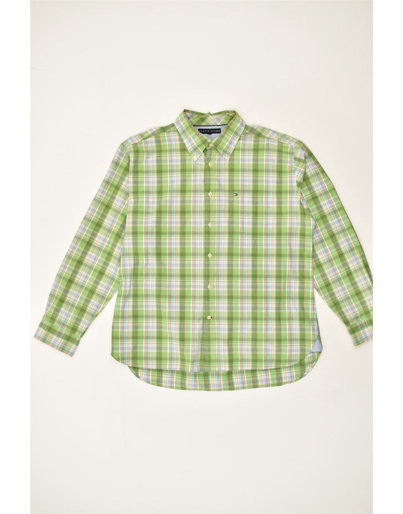 TOMMY HILFIGER Mens Shirt XL Green Check | Vintage Tommy Hilfiger | Thrift | Second-Hand Tommy Hilfiger | Used Clothing | Messina Hembry 