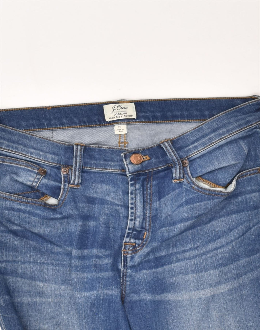 J. CREW Womens Lookout High Waist Skinny Jeans W29 L26 Blue Cotton | Vintage J. Crew | Thrift | Second-Hand J. Crew | Used Clothing | Messina Hembry 