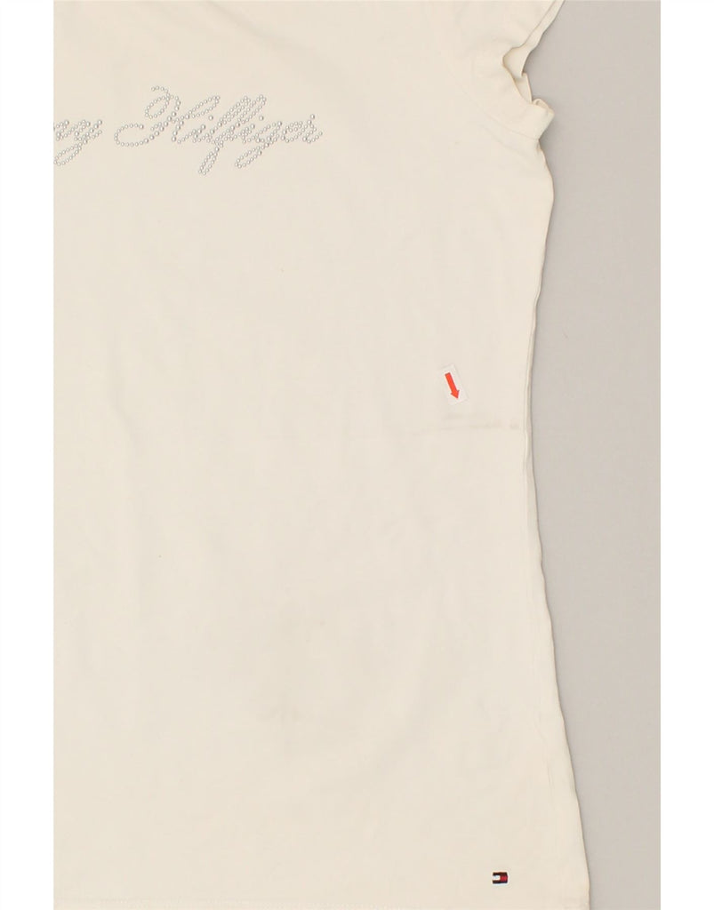 TOMMY HILFIGER Womens Graphic T-Shirt Top UK 18 XL White | Vintage Tommy Hilfiger | Thrift | Second-Hand Tommy Hilfiger | Used Clothing | Messina Hembry 